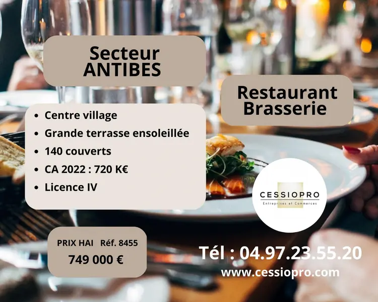 A vendre Fonds de commerce 250m² Antibes