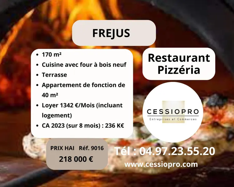 Restaurant Pizzeria Saint Raphaël   Fréjus CA 277.000€